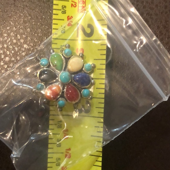 BARSE Sterling Silver Multi-Stone Southwestern Style Post Back Earrings 925 - Picture 5 of 6